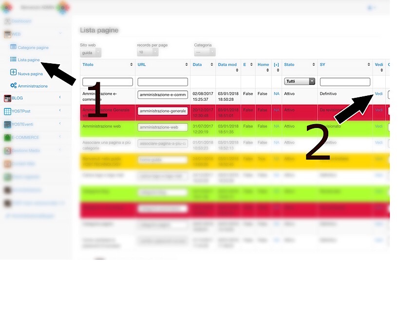 Come modificare una pagina