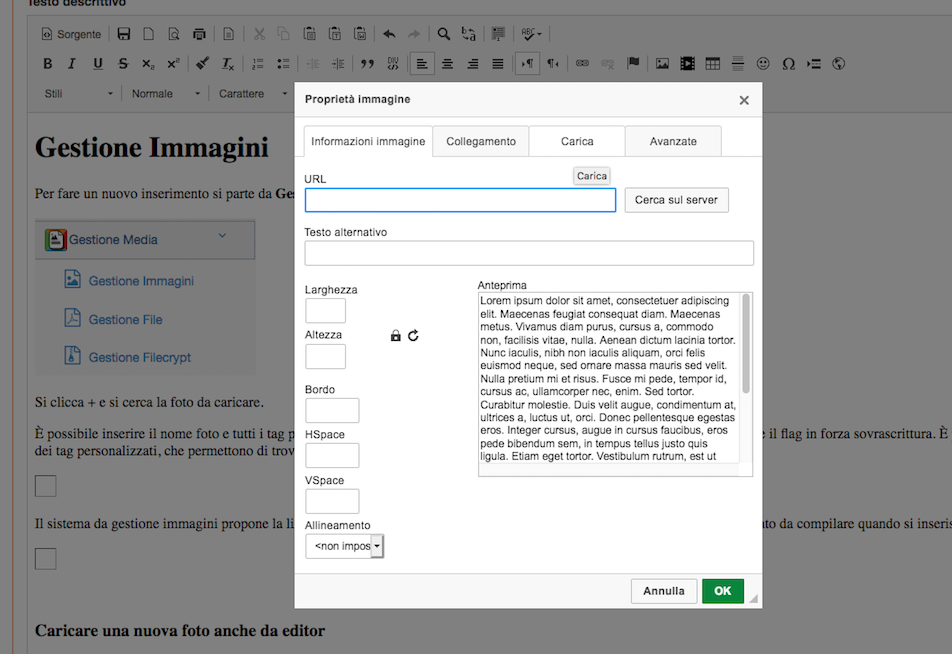 caricamento immagini 