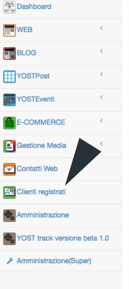 Gestione clienti registrati