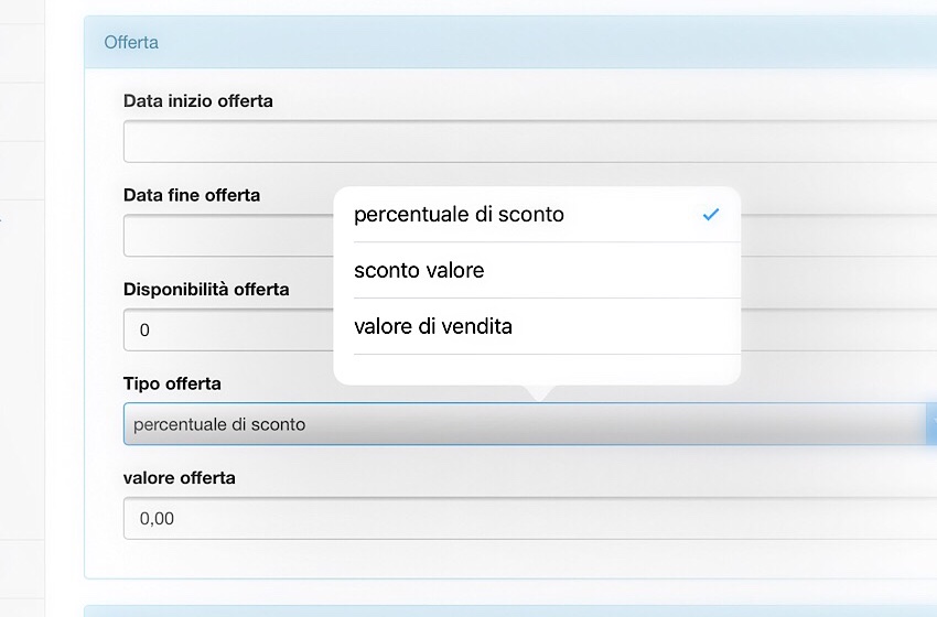 gestione sconto